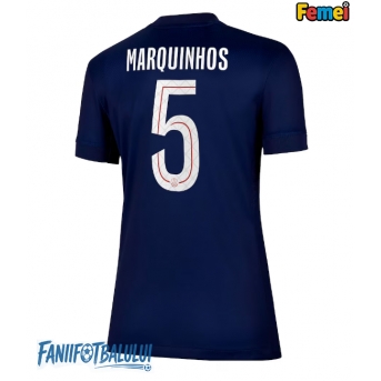 Paris Saint-Germain Marquinhos #5 Tricou Fotbal Replică 2025-26 Femei Acasa